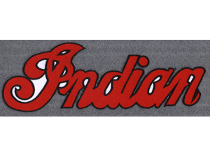 Indian Motorcycle 11 inch red and white logo embro